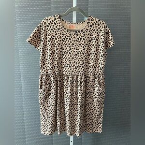 Cat & Jack Girl’s Leopard Print Short Sleeve Dress
